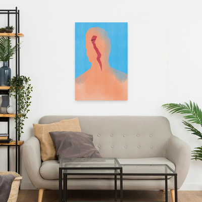 Electric Silhouette Gaze Abstract Bold Contemporary Portrait Wall Art