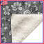 Couvertures à motif floral gris-133729224