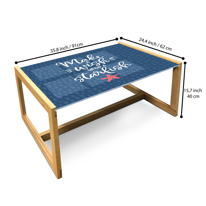 Table basse East Urban Home, H 15,75 po x L 35,83 po x l 24,4 po