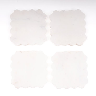 Marble Square 4 Piece Coaster Set