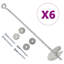 vidaXL Earth Anchors 3.9x23.6" Galvanised Metal