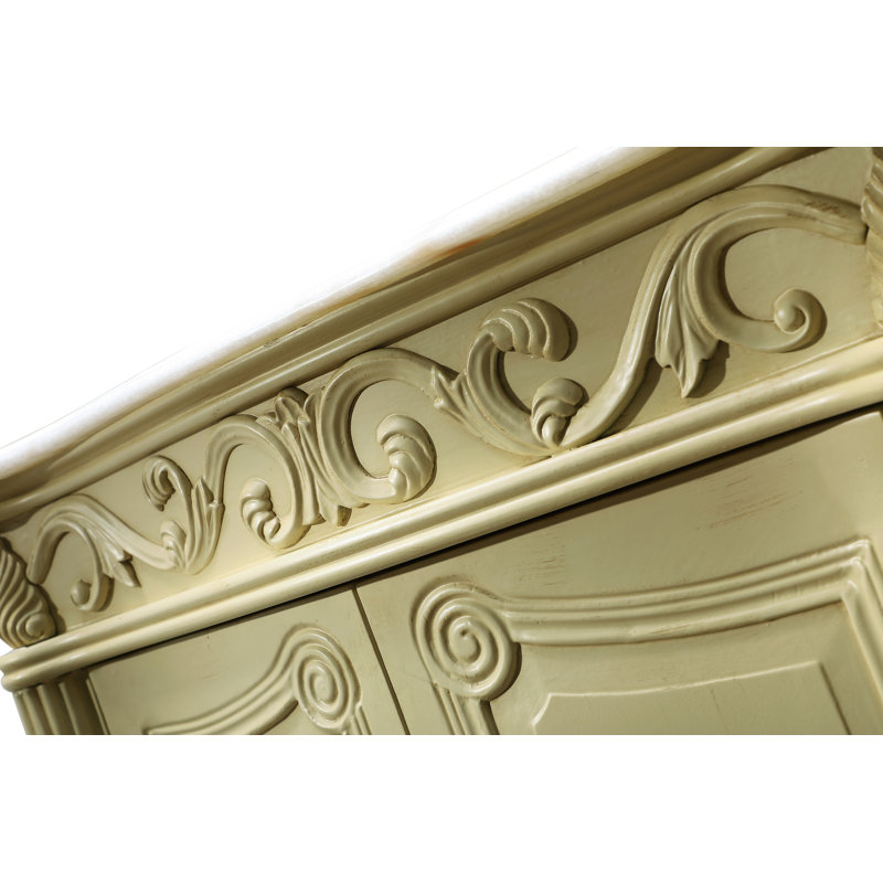 Ensemble de meuble-lavabo simple 32 po Aurillac, Ivoire antique, Blanc Guangxi