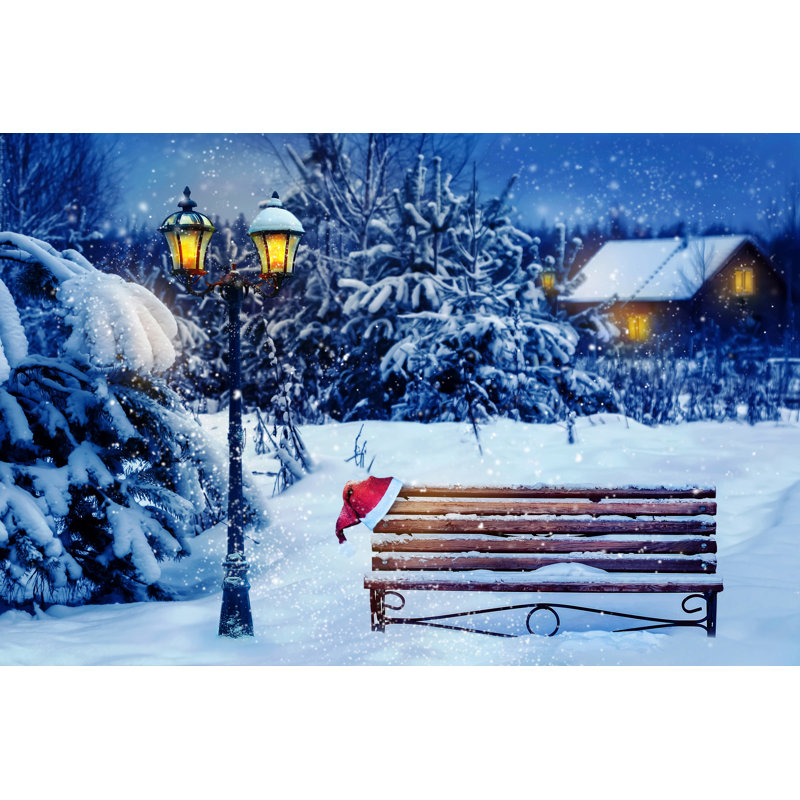 Christmas Winter Forest - Wrapped Canvas Print, 30cm H x 46cm W x 3.8cm D