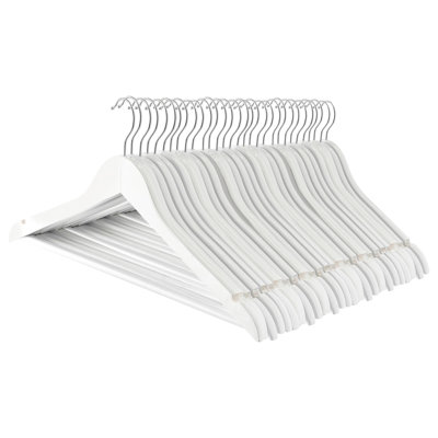 Harbour Housewares - Strong Wooden Clothes Hangers