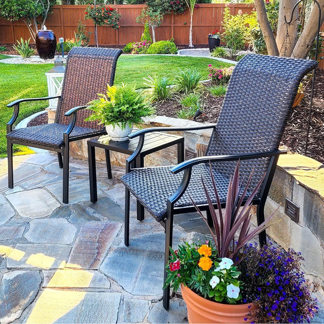 Alyah Square 3 - Piece 2 - Person 48.01Cm L Outdoor Bistro Set