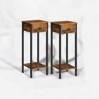 Sirine 25cm W Steel Bedside Table