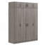 Armoire 4 portes avec 1 tiroir et 1 armoire supérieure, gris