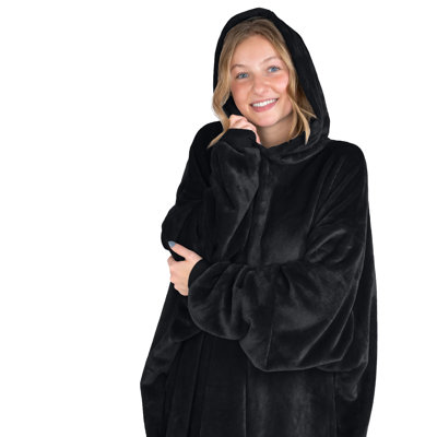 Bare Homey Wearable Blanket Microplush Side Pockets