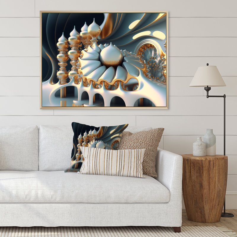 Fractal architecture futuriste I, H 12 po x l 20 po x P 1 po, Toile tendue