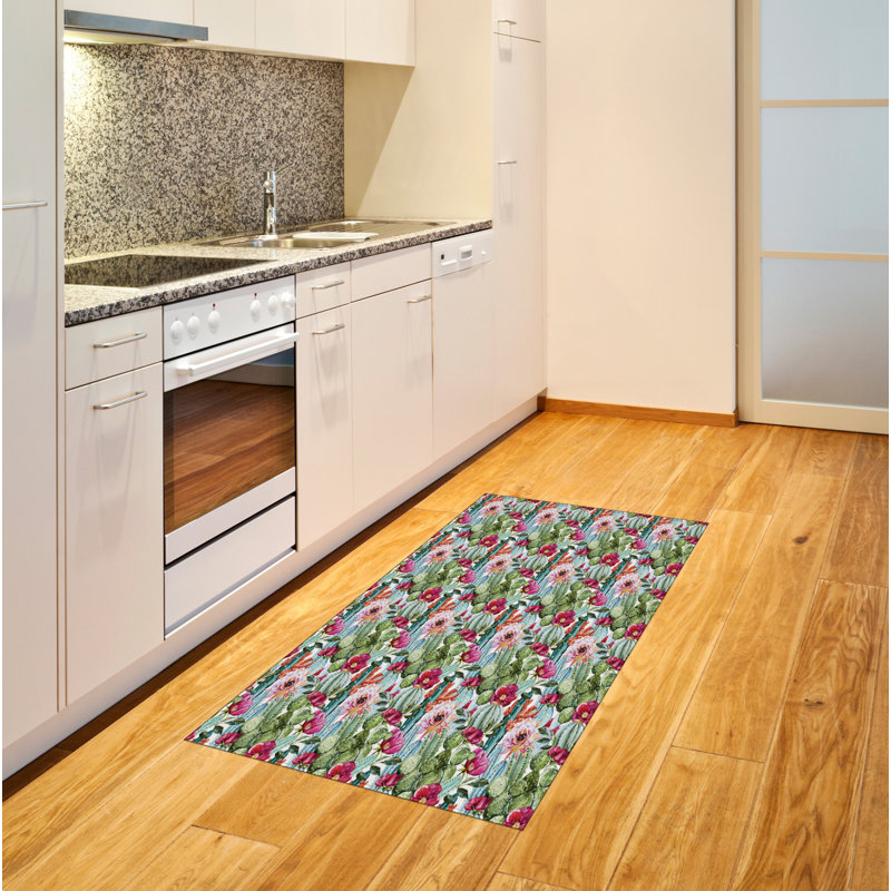 Tapis décoratif à longues fibres en fibre de polyester haute densité Flower, Rectangle 2 pi 7 po x 5 pi