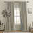 100% Polyester Burlap Blackout Curtains for Bedroom Back Tab Curtains 2 Panels Set-551796426-551796422