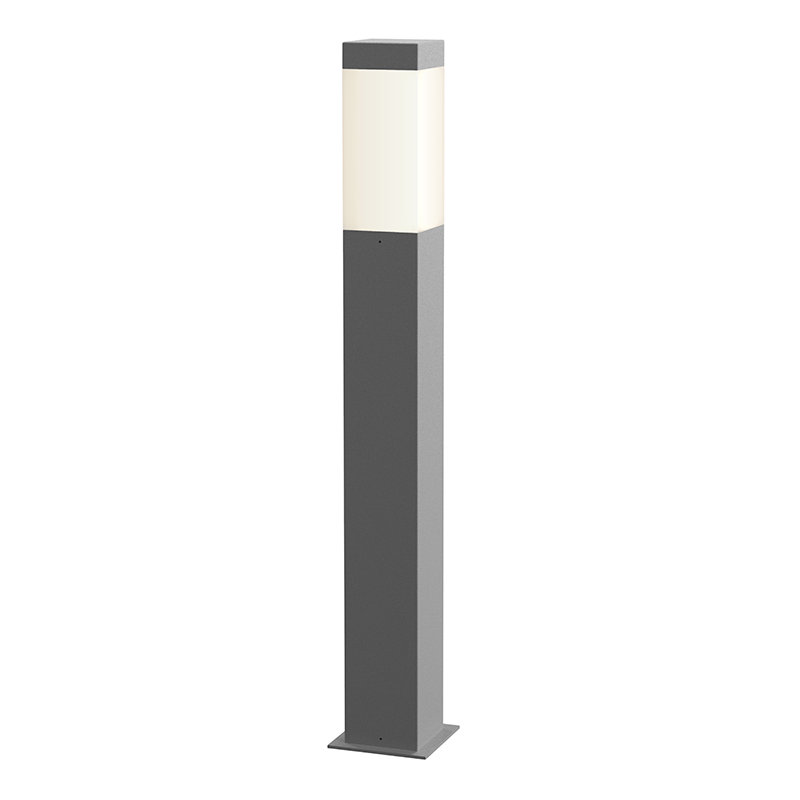  Borne d'éclairage DEL à colonne, Gris texturé, H 28 po x l 3 po x p 3 po