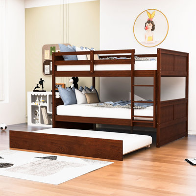 Asah Kids Full Over Full Bunk Bed with Trundle