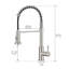 Kitchen Faucet With Pull Down Sprayer Brushed Nickel Stainless Steel Single Handle Pull Out Spring Sink Faucets