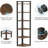 70.87 Inch Tall 6-Tier Rustic White Corner Bookshelf For Efficient Storage And Decor In Living Rooms & Offices-196806761