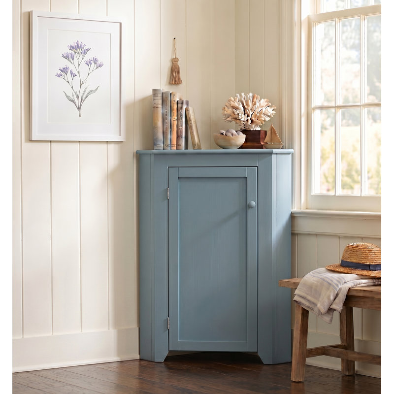 Armoire de coin Rowan, Bleu antique