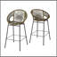 Tabouret de bar d'extérieur vert Ferrara, ensemble de 2