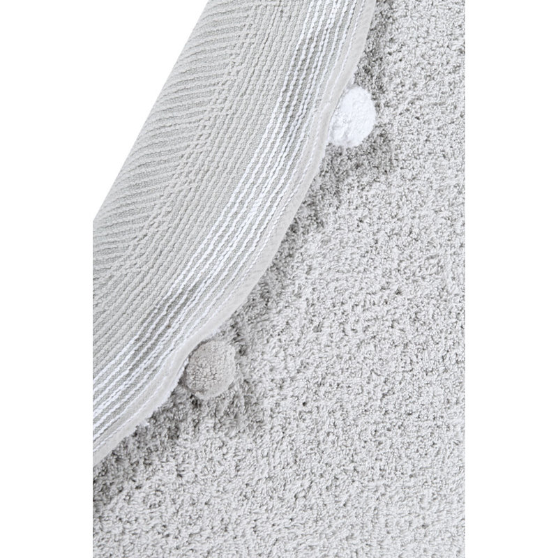 Bubbly Cotton Area Rug in Gray/Light Gray
