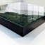 Key box for wall, Opens to the right, 30x30x5, Black, Mountains with a rainbow and a glacier full of freshness, 