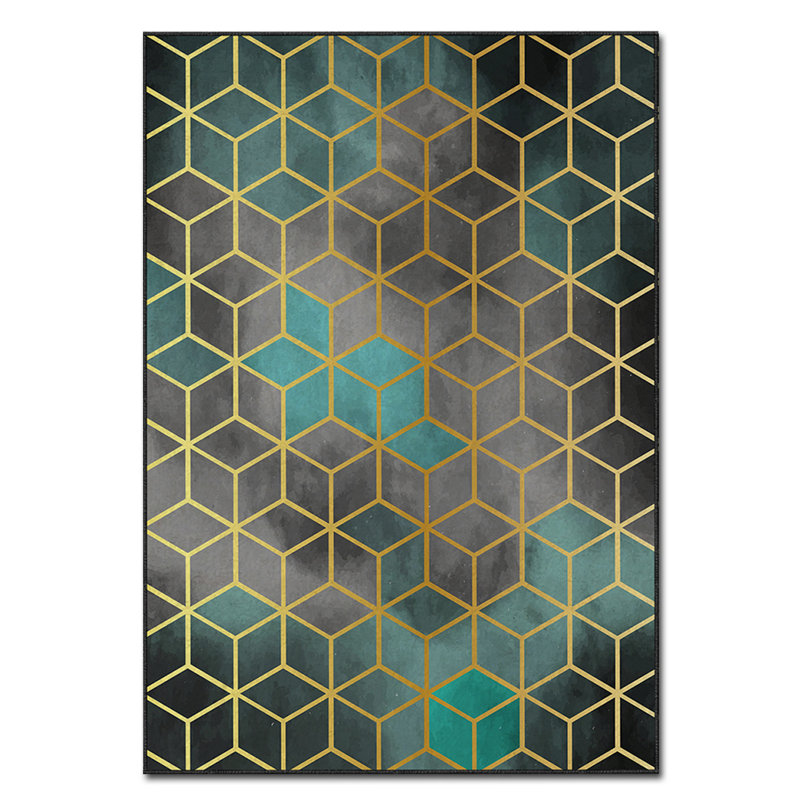 Luxurious Polyester Carpet, 3.3 x 4.6 Feet, 100% Velvet Fabric | 740 g/m², 0.08 in Pile Height | Non-Slip Felt Dot Underside, Laminated Sponge for Comfort | Easy to Clean, Machine Washable at 86°F