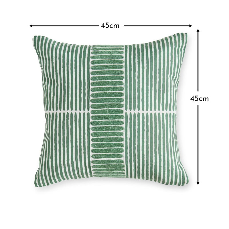 Cushion Cover, Olive Striped