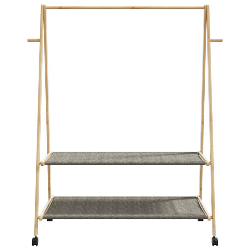 Huldah 132cm Rolling Clothing Rack