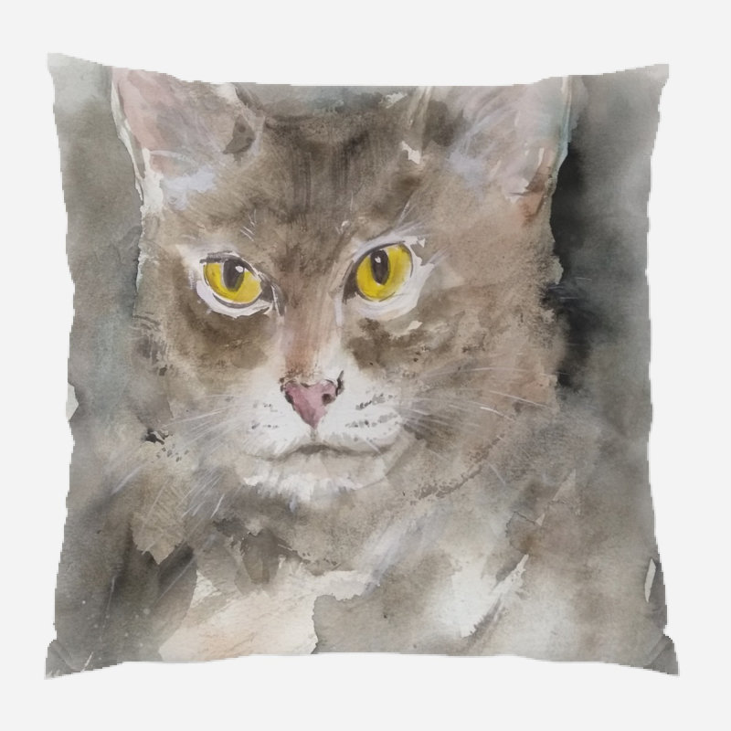 Coussin pour chat Crossett, Microsuède, Intérieur