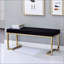 Banc avec base en C en métal