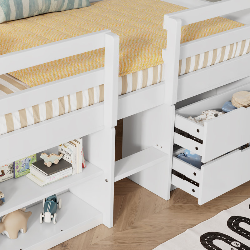 Single (3') Mid Sleepers with Storage Included with Built-in Ladder Included