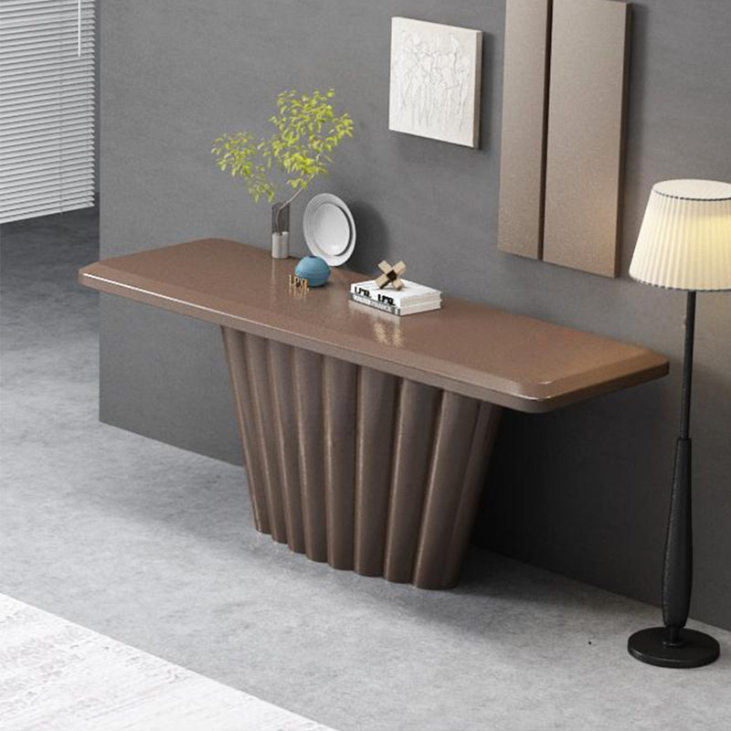 Console moderne minimaliste, H 35,43 po x l 62,99 po x P 15,75 po, Brun