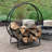 Indoor or Outdoor Steel Firewood Log Hoop with Black PVC Cover - 48" - 700-lb Capacity-1743187291