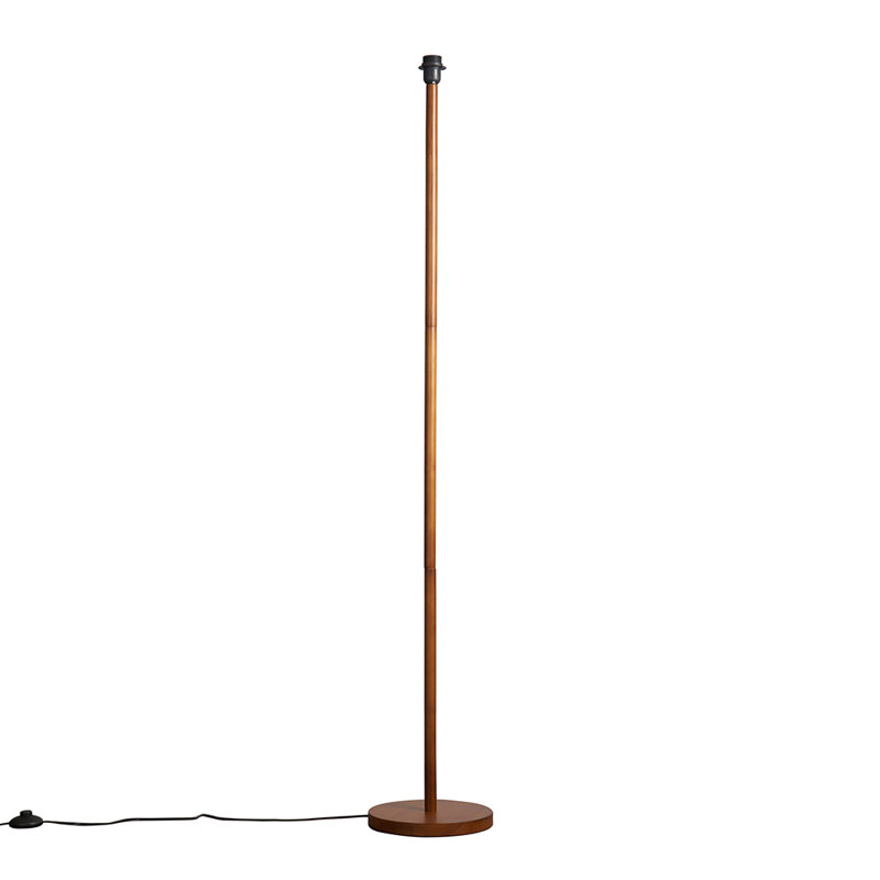 Dilen 160cm Traditional Floor Lamp, Dark Wood