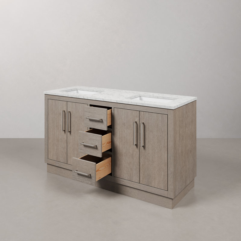 Hugo 60'' W Vanity, Chrome