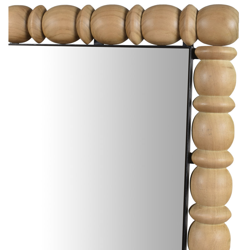 Miroir décoratif Aubrey, 65 po x 29 po, Chêne naturel blanchi