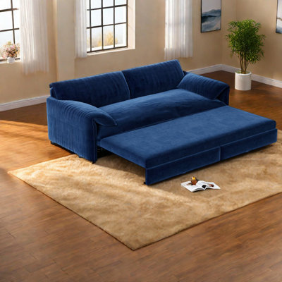 Multifunctional Velvet Sofas With Storage, Modern Convertible Design For Home
