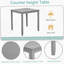 Ensemble de table de salle à manger 5 pièces pour 4 personnes, ensemble de table de cuisine à hauteur de comptoir avec table carrée