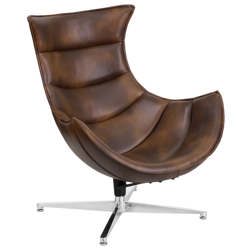 Fauteuil Cocoon Wyndham Home Office, Similicuir blouson aviateur