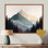 «Morning Mist On The Mountain Horizons», impression encadrée sur toile, paysage gris