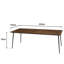 Grenville Solid Wood Top Metal Base Dining Table