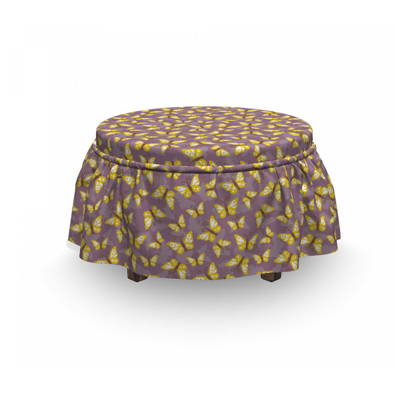 Housse pour repose-pieds de printemps romantique
