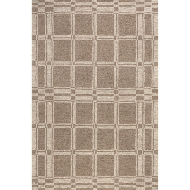  Marlowe Bordered Wool Area Rug, Rectangle 4' x 6'