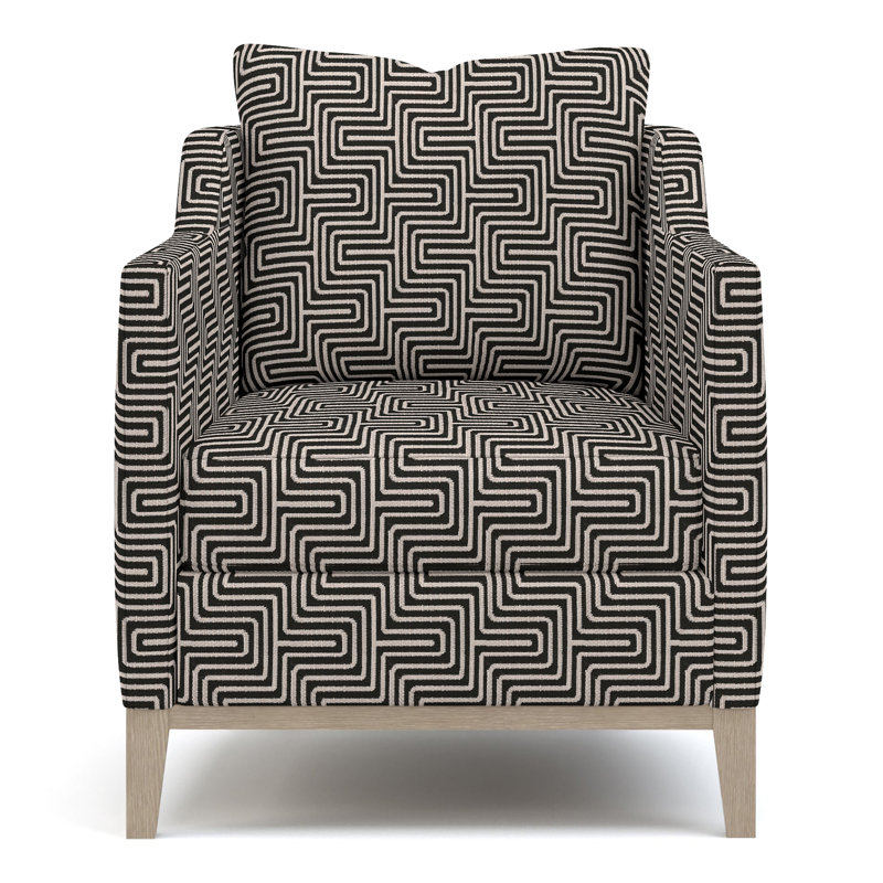 Fauteuil club Maidstone, Perigold ‑ motif de clé onyx, Sandback