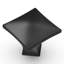 Poignée Twist - bouton d'armoire 1 1/4 po x 1 1/4 po en fer noir-21357144