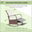 Fauteuil inclinable et berçant en rotin d'extérieur-507466904