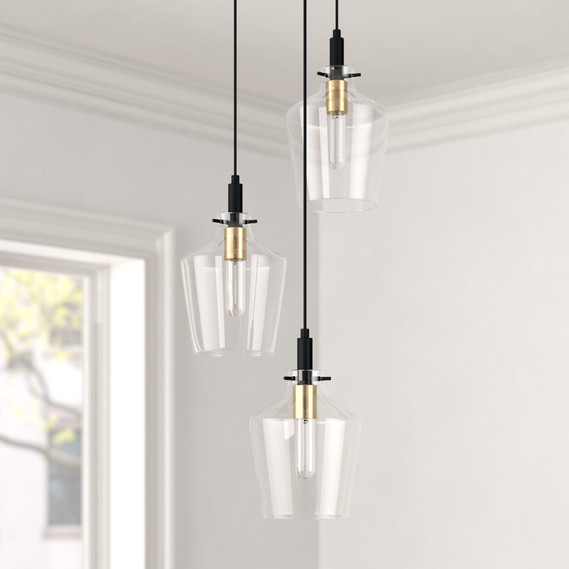Luminaire suspendu en pot à 3 lumières Caitlin