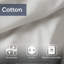 Édredon 100% coton très grand - blanc avec broderie couleur dollar sable, ensemble surdimensionné confortable en coton, accent