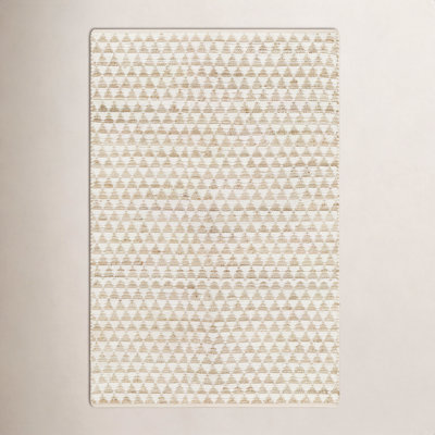 Addy Hand-Woven Brown Geometric Jute Rug