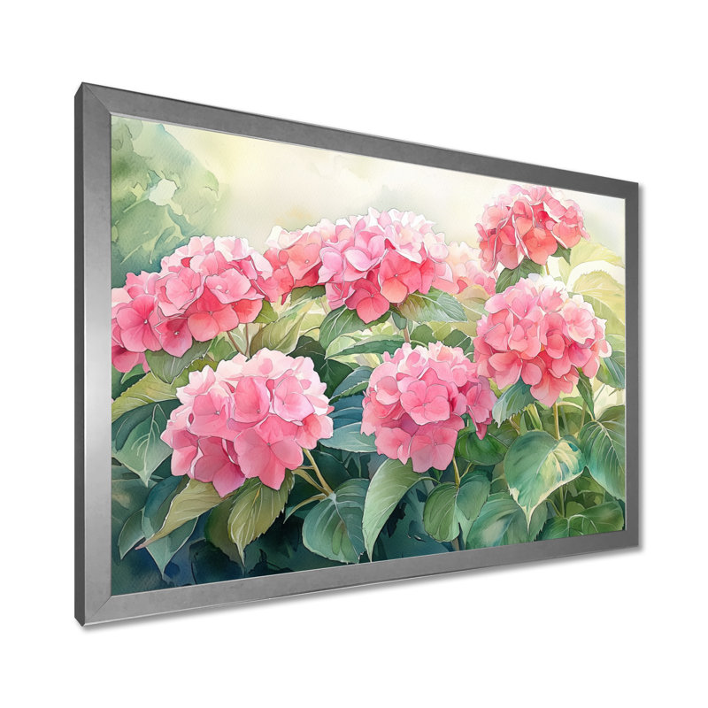 Ingelotte - Floral Wall Art, Reproduction encadrée d'une seule photo, Argent argent, H 30 po x l 40 po