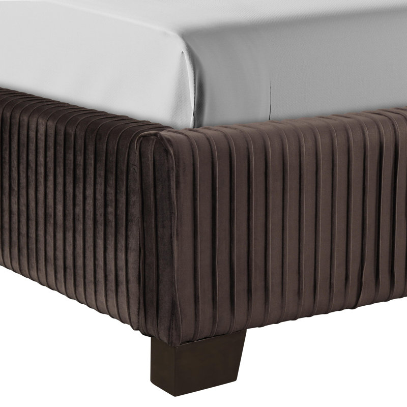 Lit tapissier Aazad, Grand, Brun