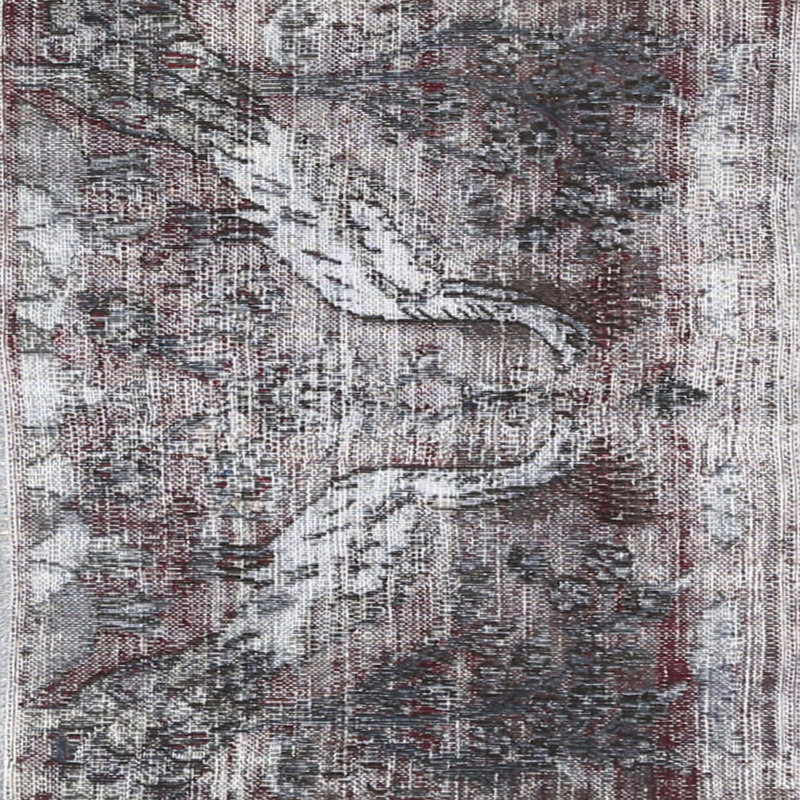 Tapis rouge/gris, Carré 6 pi
